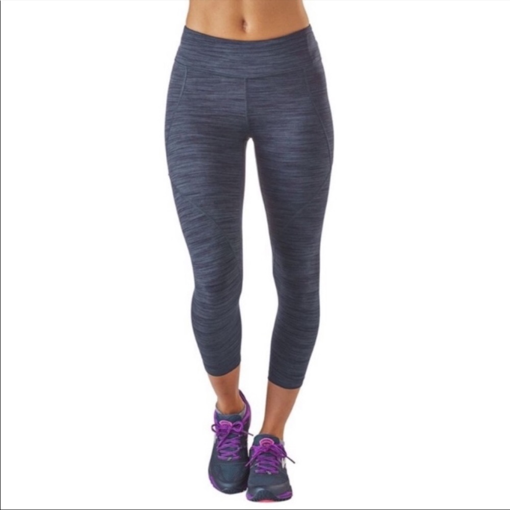 Patagonia Centered Crop Leggings Blue Space Dye XS Activewear Workout